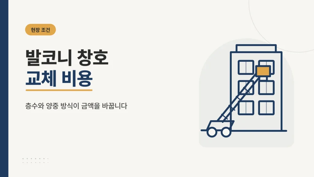발코니 창호 교체 비용 안내