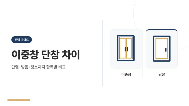 이중창 단창 차이
